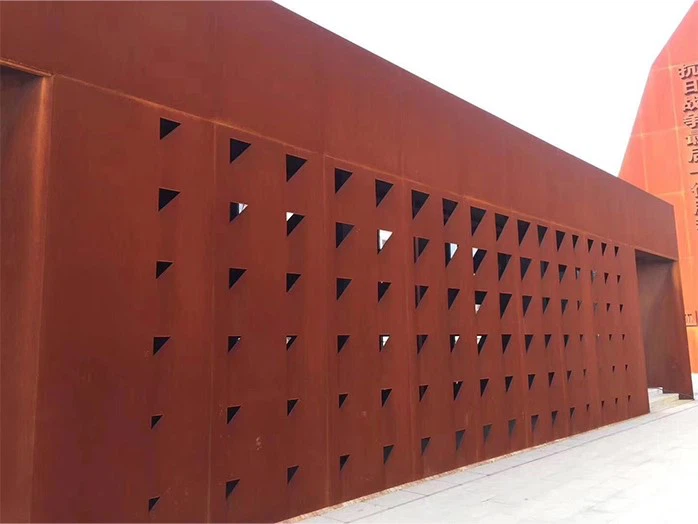 weathering steel wall weathering steel wall
