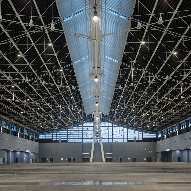 Salas de exhibición de estructura de acero